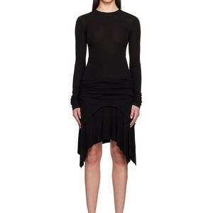 Acne Studios Black Long Sleeve Midi Dress FR 36 Small